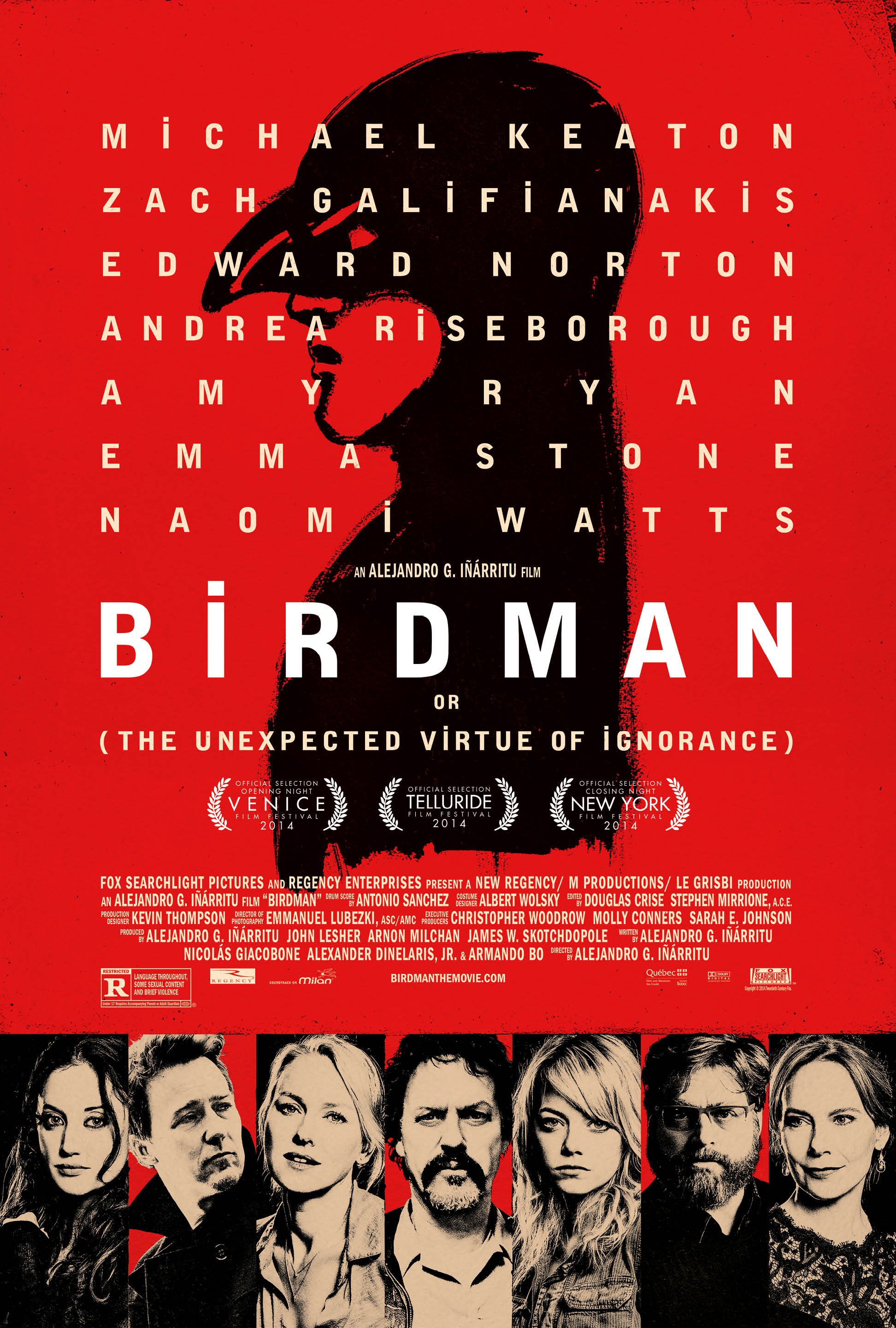 L'affiche du film Birdman or the Unexpected Virtue of Ignorance