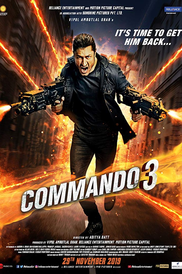 Hindi poster of the movie Commando 3