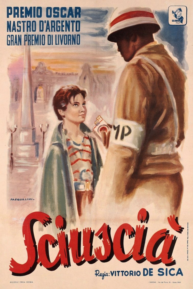 L'affiche originale du film Sciuscià en italien