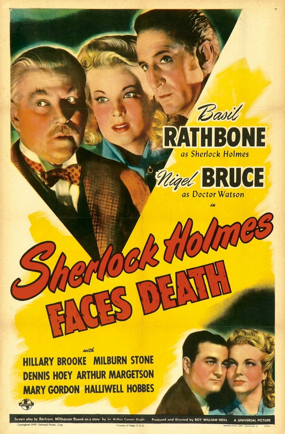 L'affiche du film Sherlock Holmes Faces Death