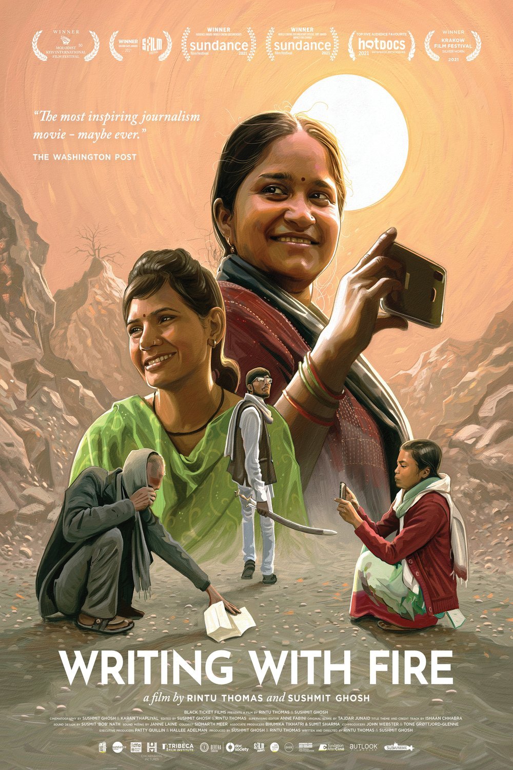 L'affiche originale du film Writing with Fire en Hindi