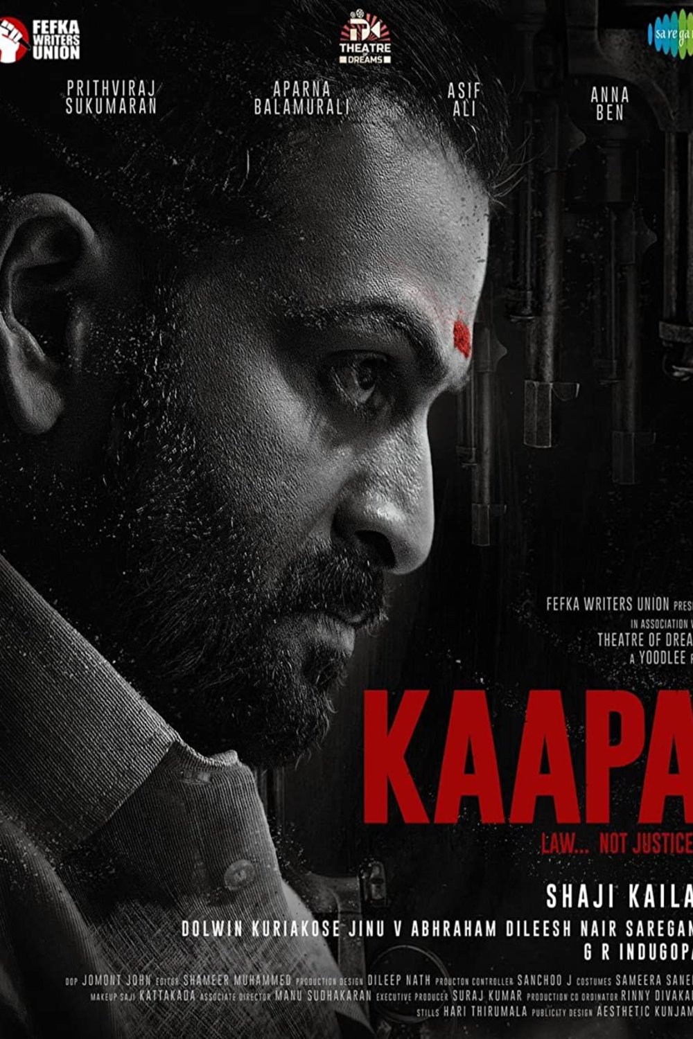 L'affiche originale du film Kaapa en Malayâlam