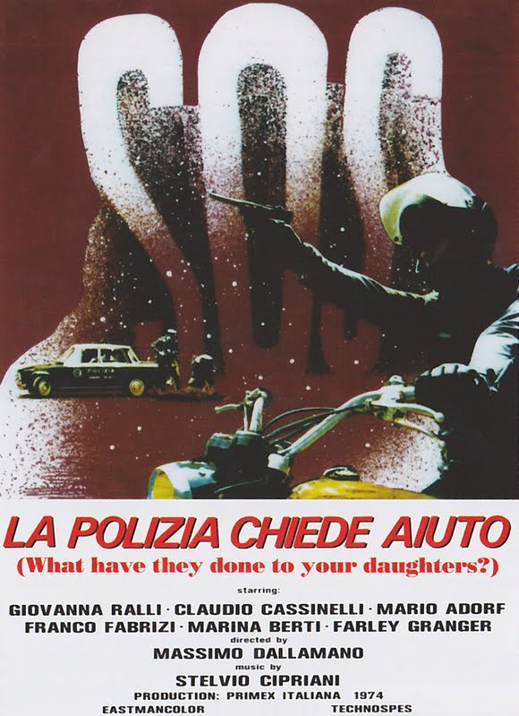 L'affiche originale du film La Polizia chiede aiuto en italien