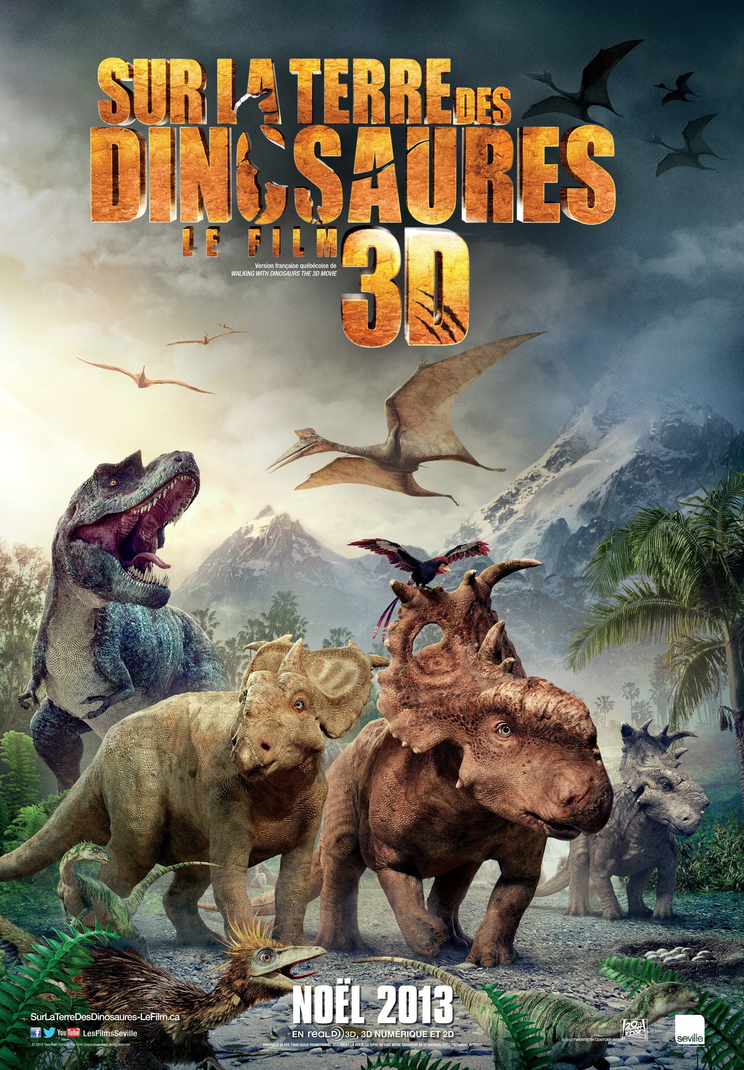 L'affiche du film Sur la terre des dinosaures