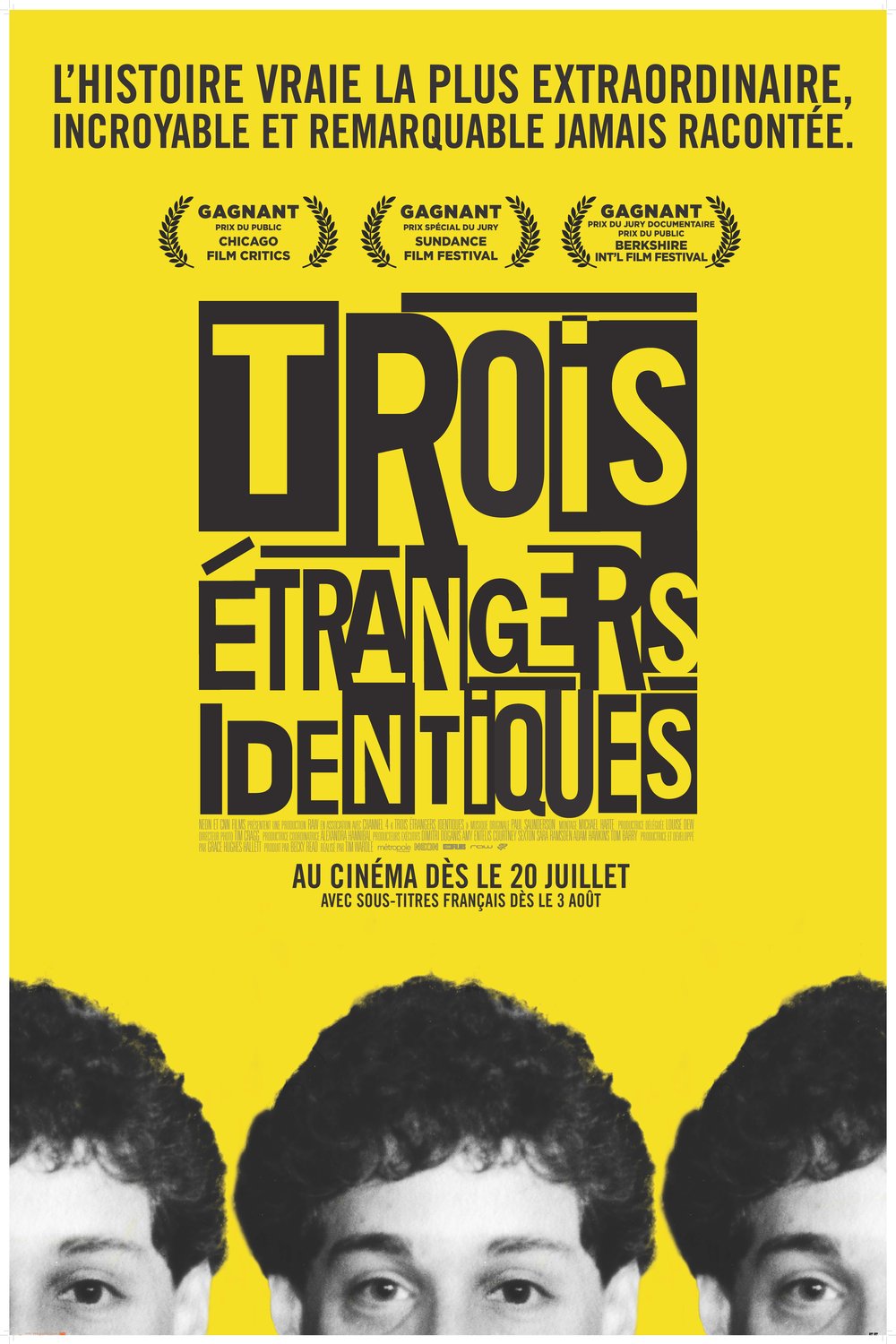 L'affiche du film Trois étrangers identiques [2018]