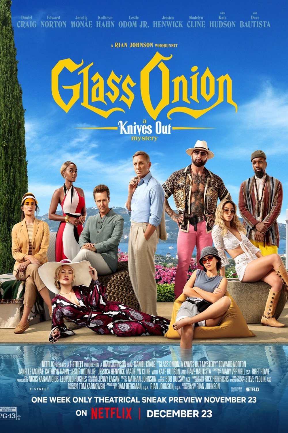 L'affiche du film Glass Onion: A Knives Out Mystery