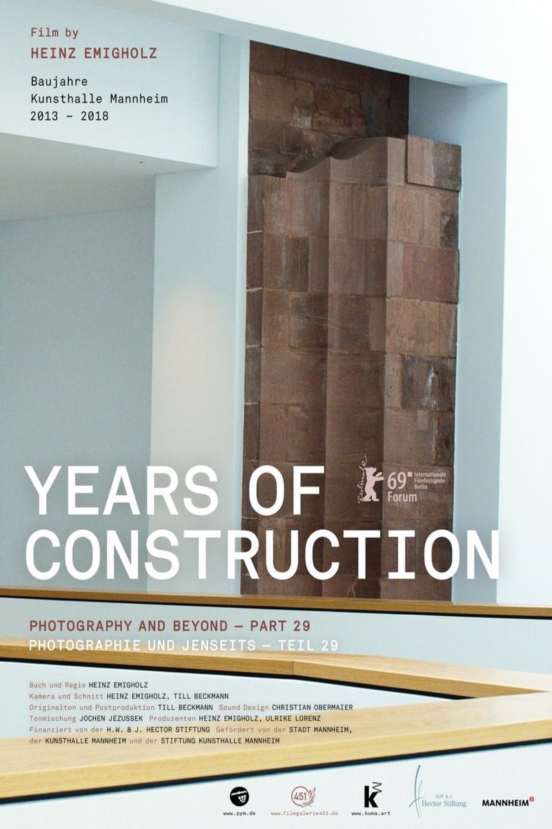 L'affiche originale du film Years of Construction en allemand