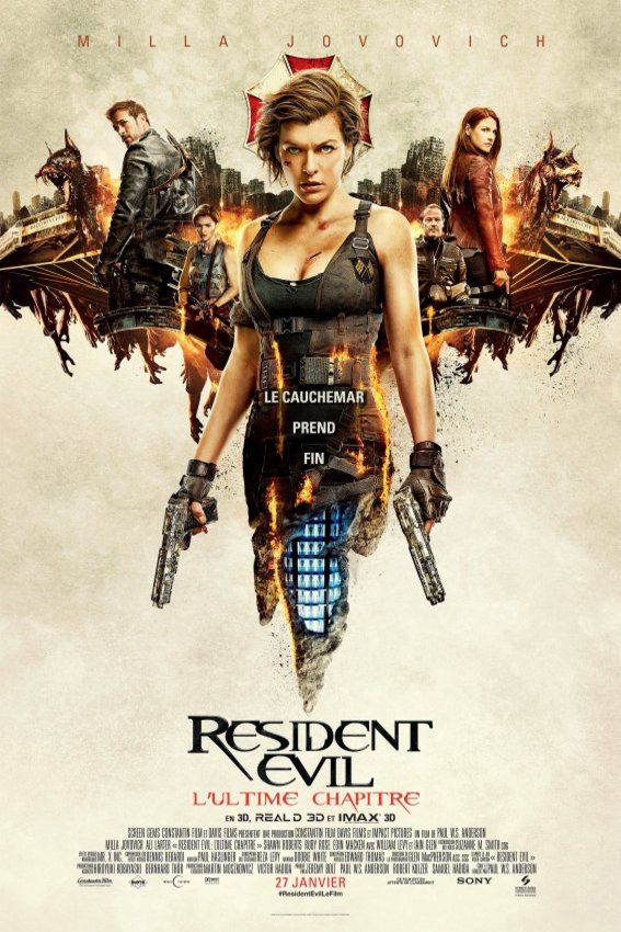L'affiche du film Resident Evil: L'ultime chapitre
