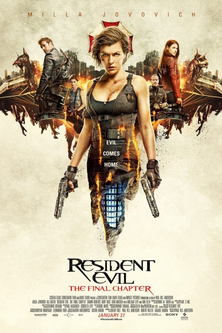 L'affiche du film Resident Evil: The Final Chapter