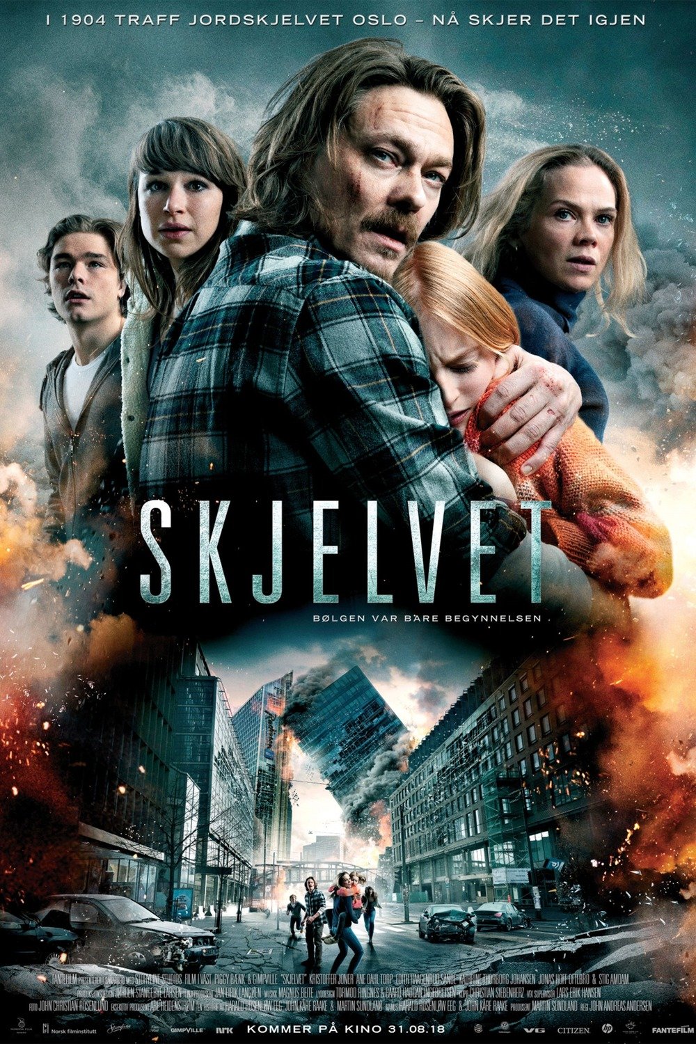 L'affiche originale du film Skjelvet en norvégien