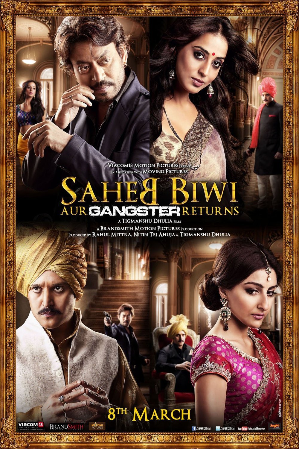 L'affiche originale du film Saheb Biwi Aur Gangster Returns en Hindi
