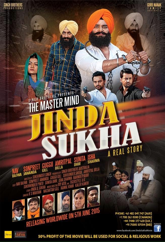 Punjabi poster of the movie The Mastermind: Jinda Sukha