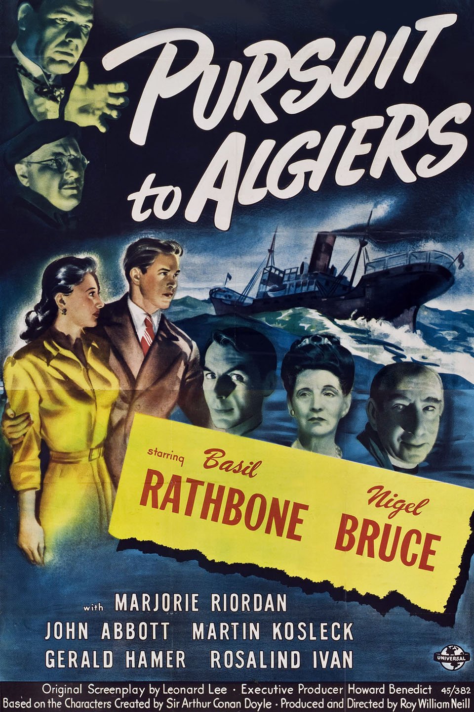 L'affiche du film Sherlock Holmes in Pursuit to Algiers