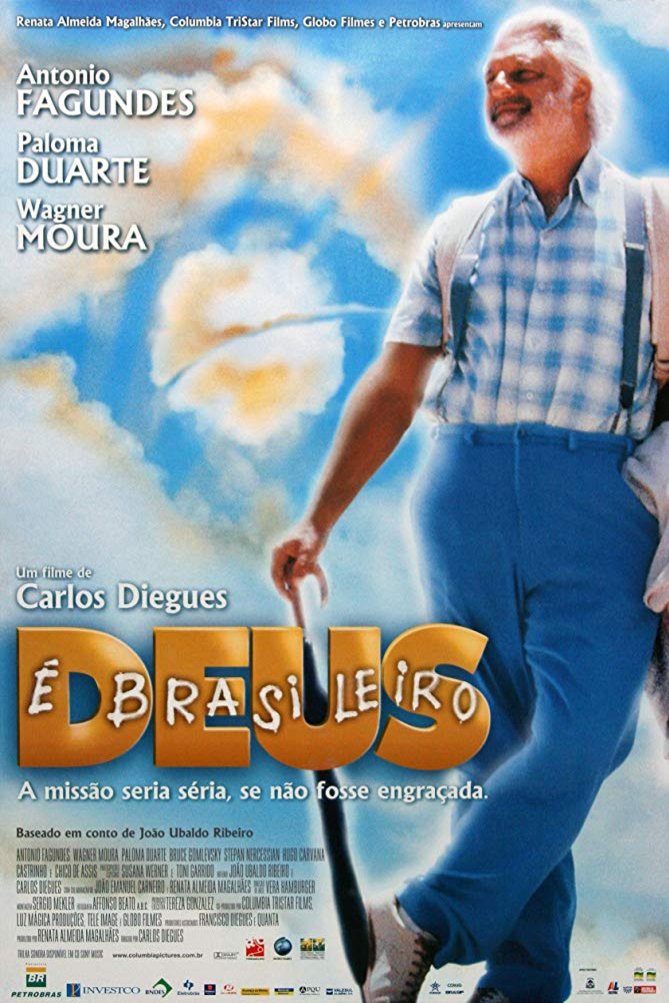 Portuguese poster of the movie Deus É Brasileiro