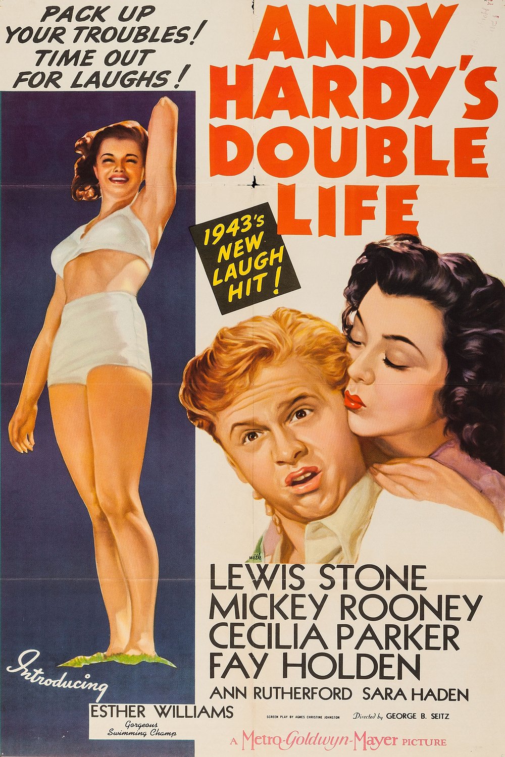 L'affiche du film Andy Hardy's Double Life