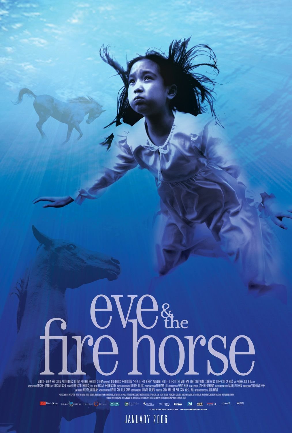 L'affiche du film Ève et le cheval de feu