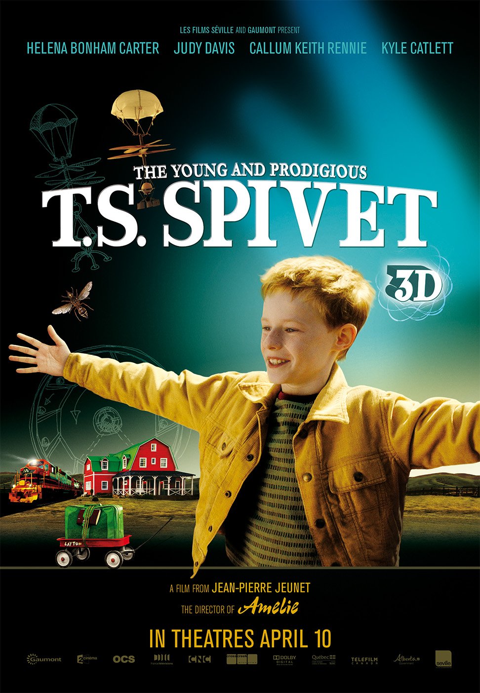 L'affiche du film L'Extravagant Voyage du jeune et prodigieux T. S. Spivet
