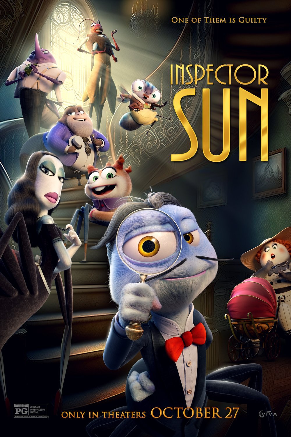 L'affiche originale du film Inspector Sun y la maldición de la viuda negra en espagnol