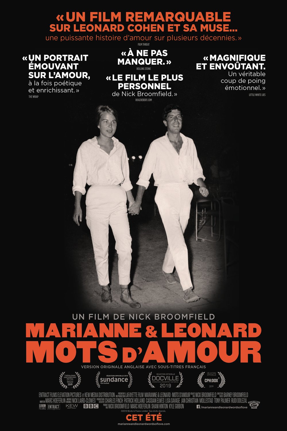 L'affiche du film Marianne & Leonard: Mots d'amour [2019]