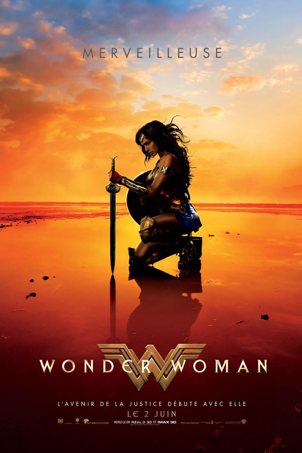 L'affiche du film Wonder Woman v.f.