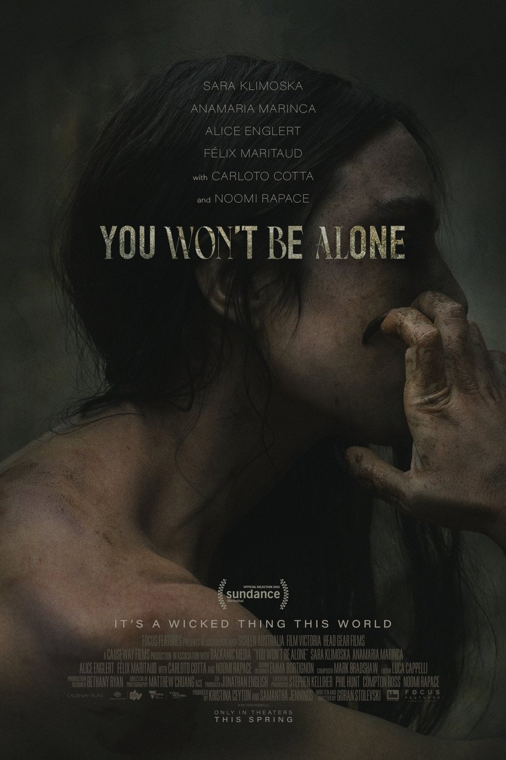 L'affiche du film You Won't Be Alone [2022]