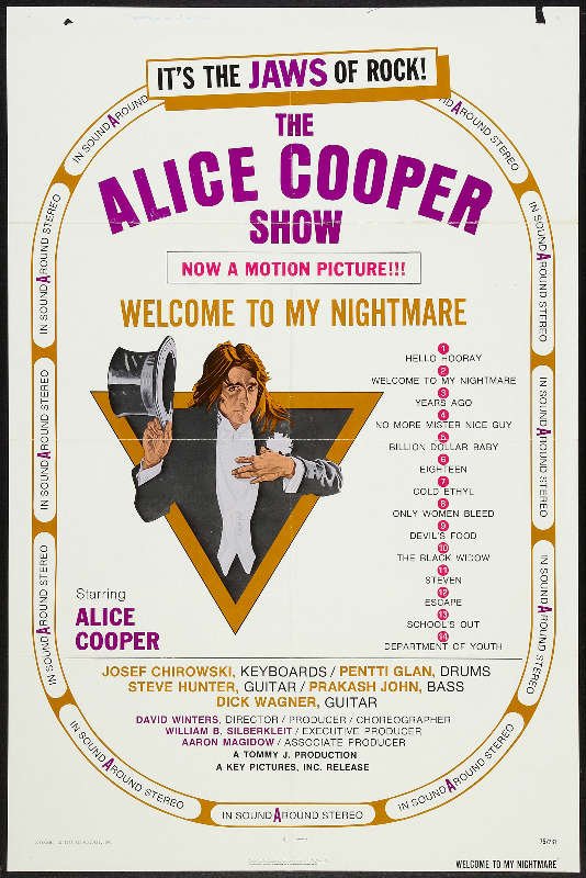 L'affiche du film Alice Cooper: Welcome to My Nightmare