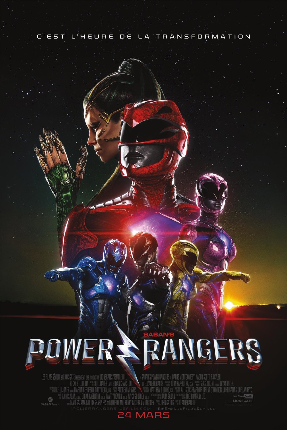 L'affiche du film Power Rangers