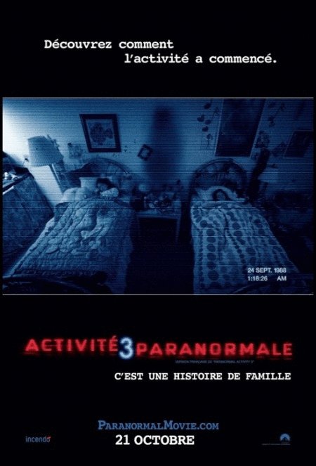 L'affiche du film Activité paranormale 3