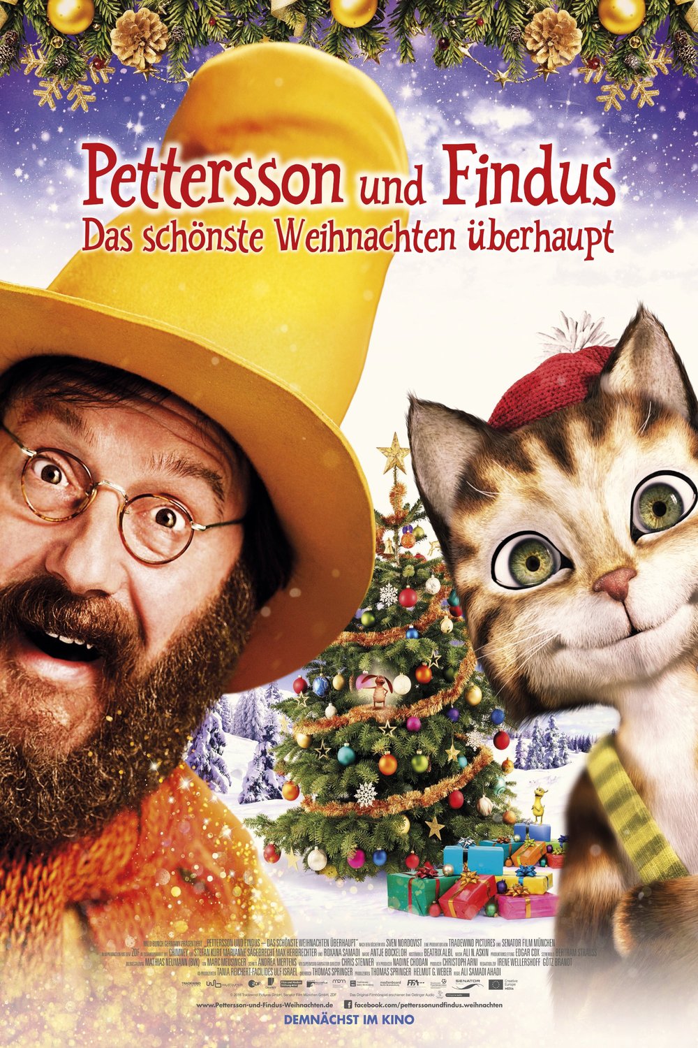 German poster of the movie Pettersson und Findus 2 - Das schonste Weihnachten uberhaupt