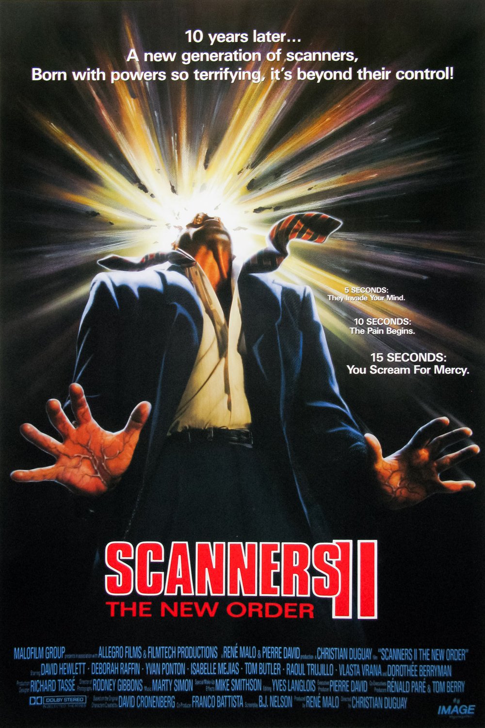 L'affiche du film Scanners II: The New Order