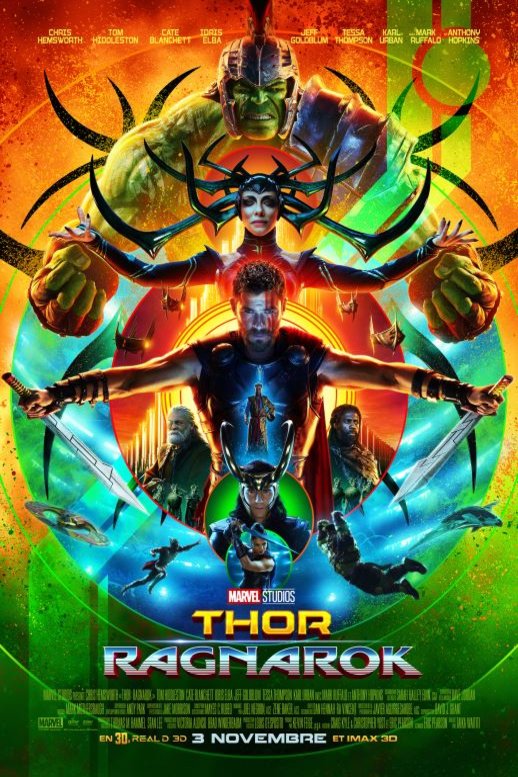 L'affiche du film Thor: Ragnarok v.f.