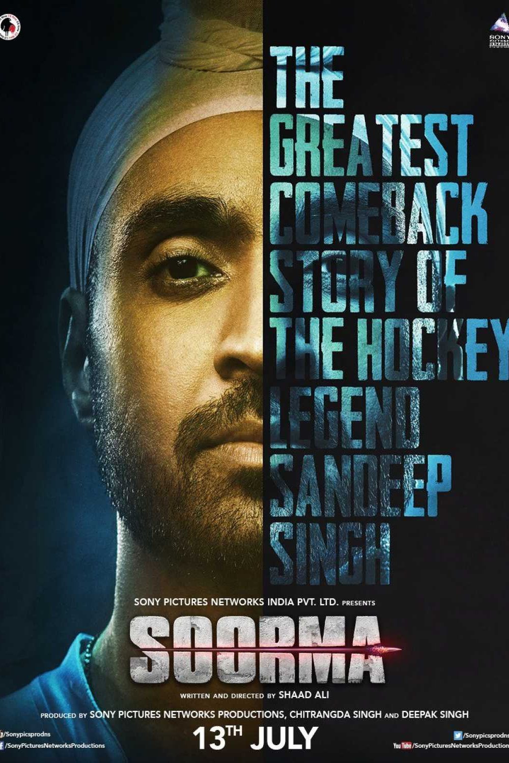 L'affiche originale du film Soorma en Hindi