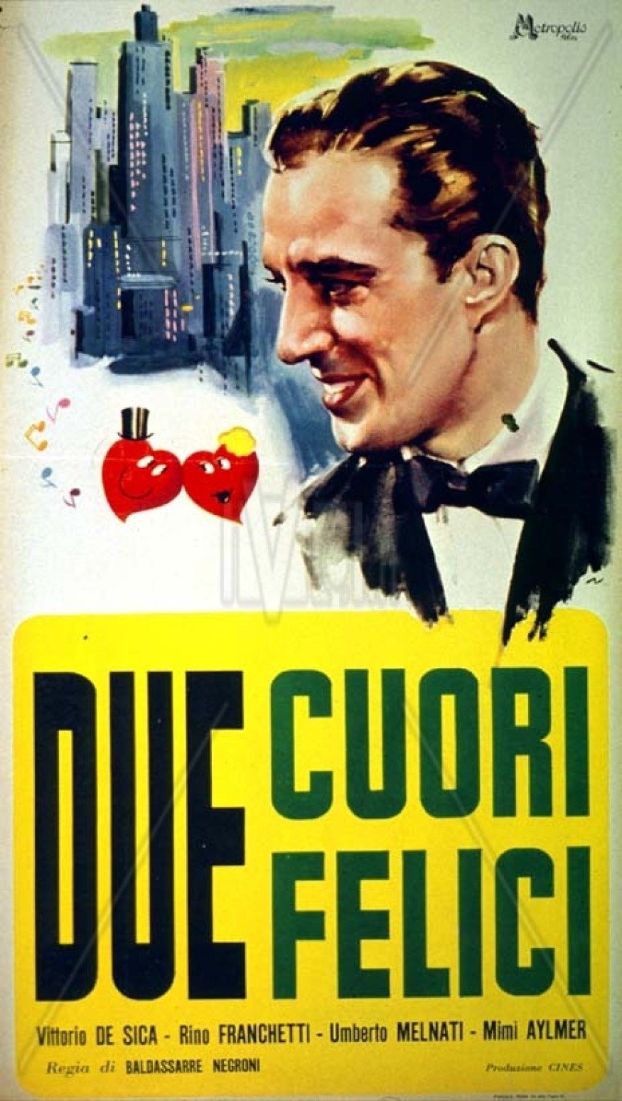L'affiche originale du film Due cuori felici en italien