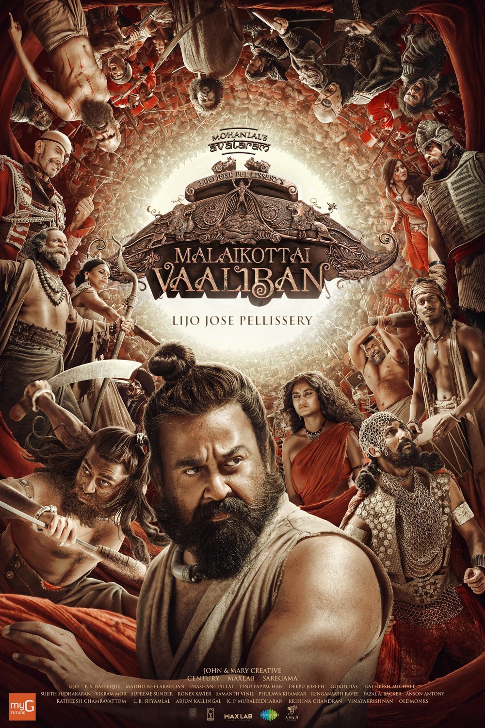 Tamil poster of the movie Malaikottai Vaaliban