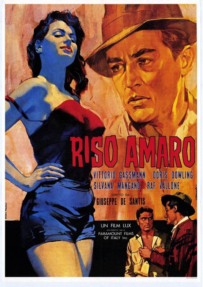 L'affiche originale du film Bitter Rice en italien