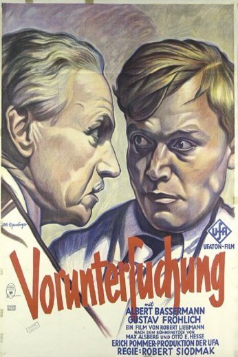 L'affiche du film Voruntersuchung