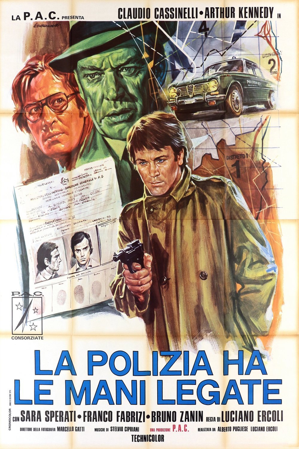L'affiche originale du film La polizia ha le mani legate en italien