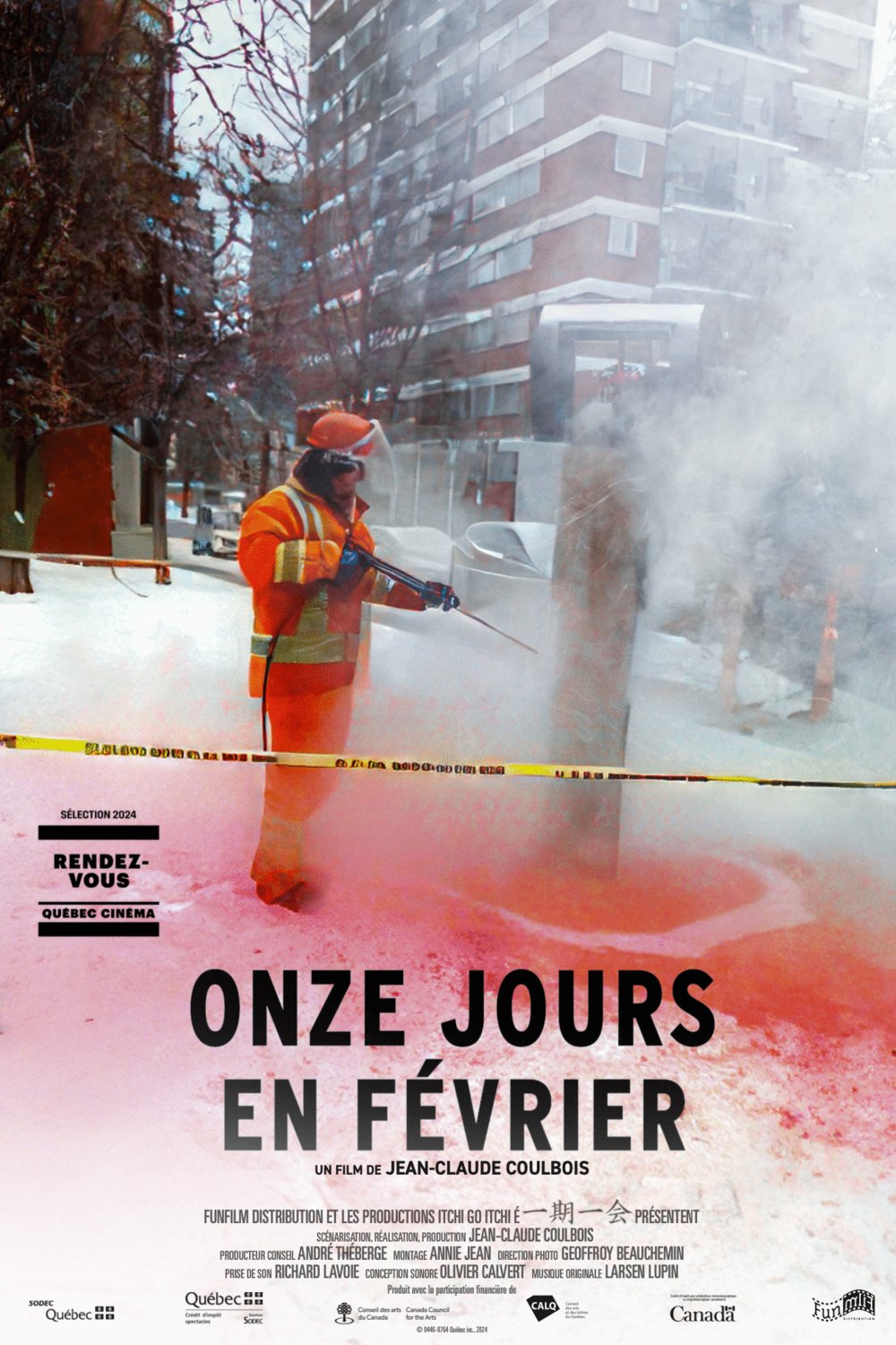L'affiche du film Onze jours en février [2024]