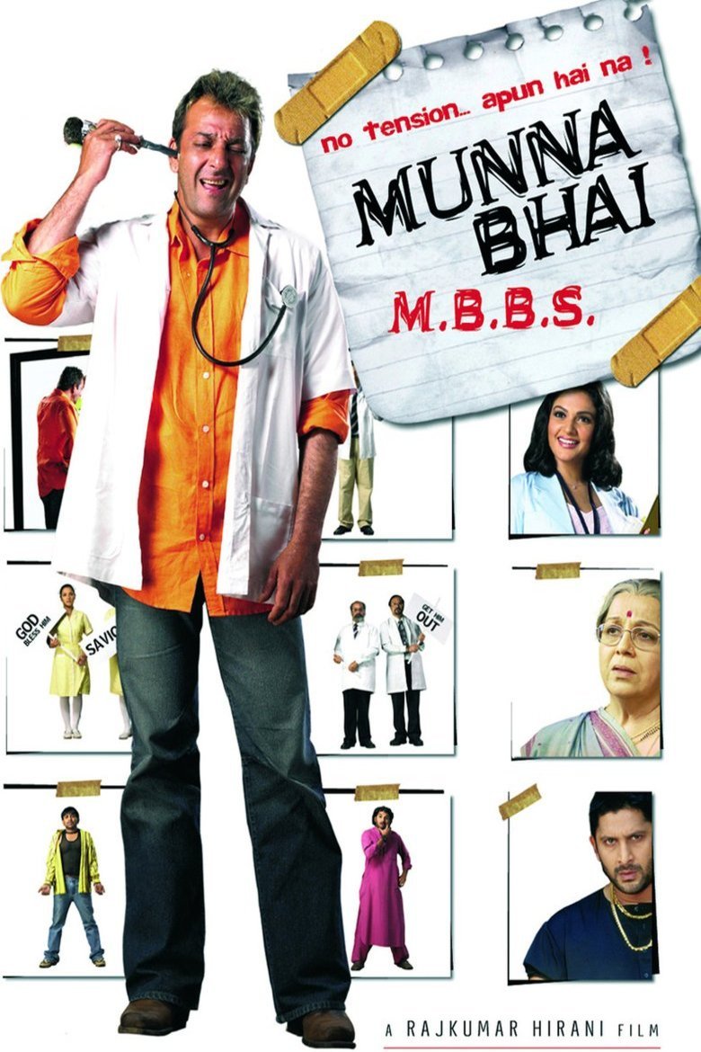L'affiche originale du film Munna Bhai M.B.B.S. en Hindi