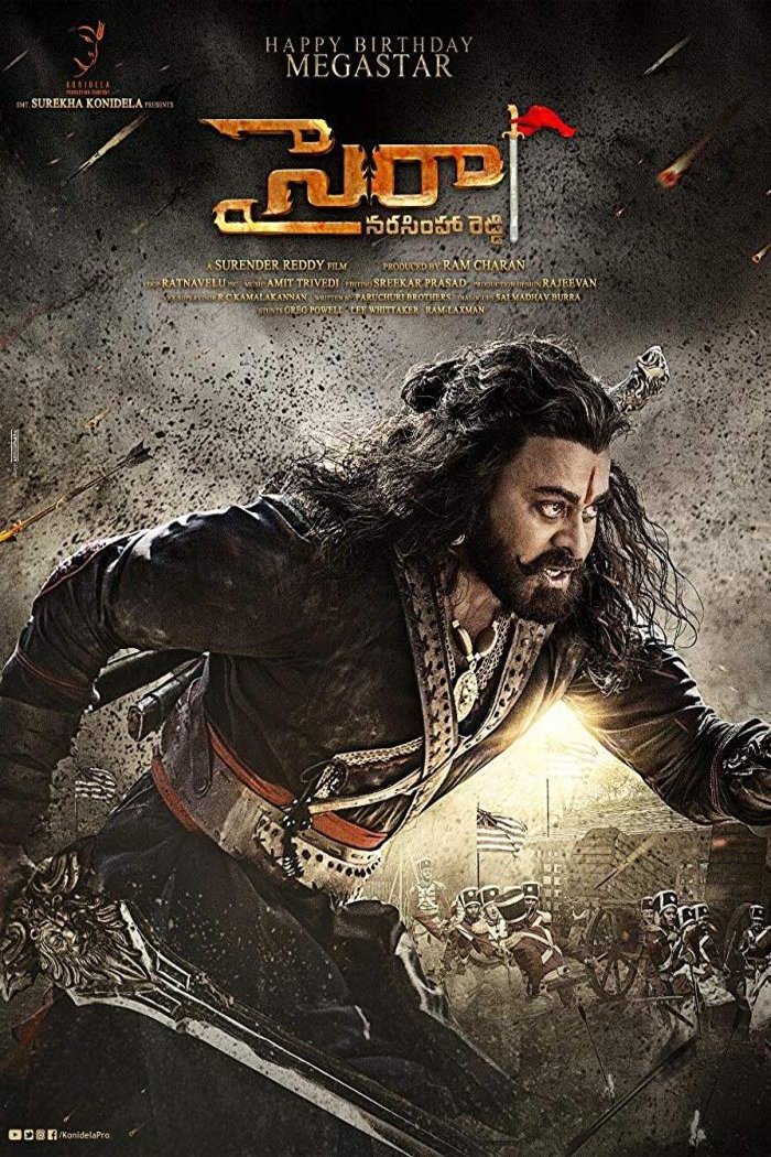 Telugu poster of the movie Sye Raa Narasimha Reddy