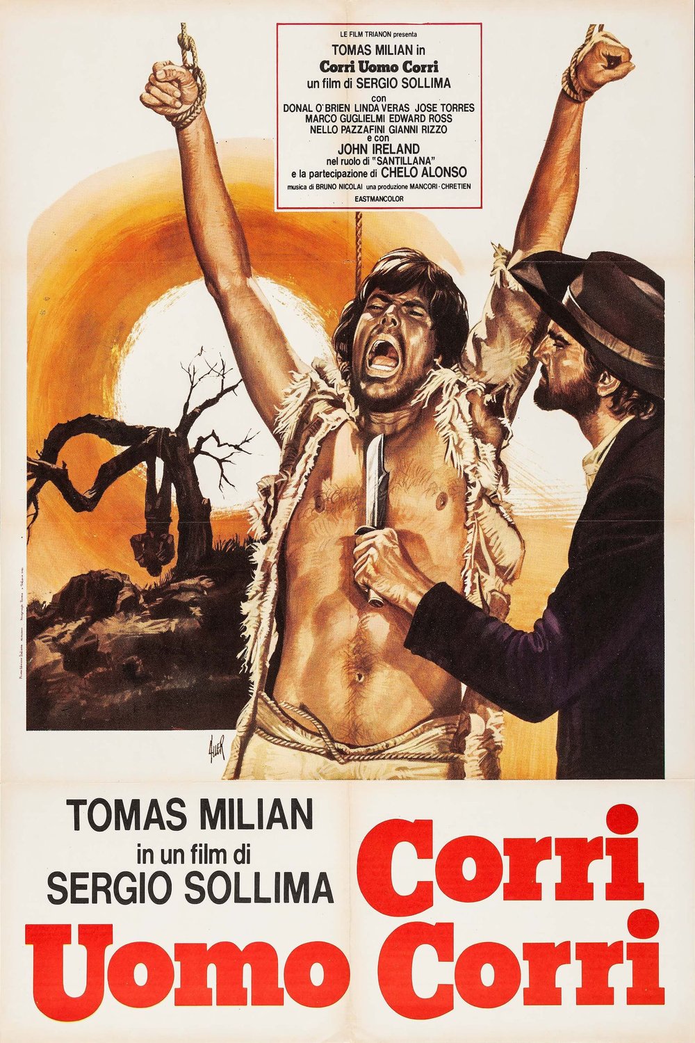 L'affiche originale du film Corri uomo corri en espagnol
