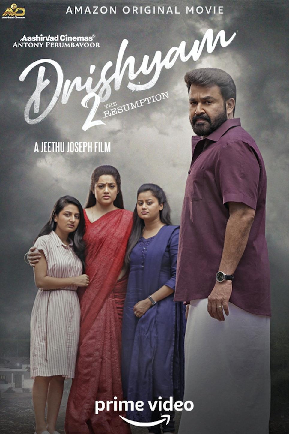 Malayalam poster of the movie Drishyam 2