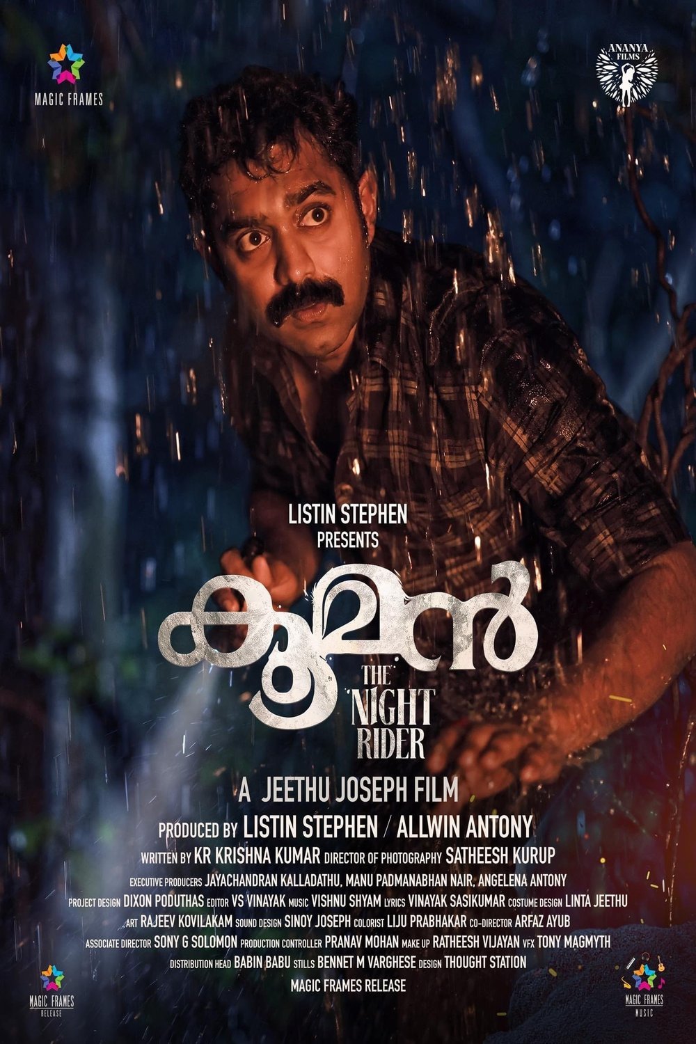 Malayalam poster of the movie The Night Rider