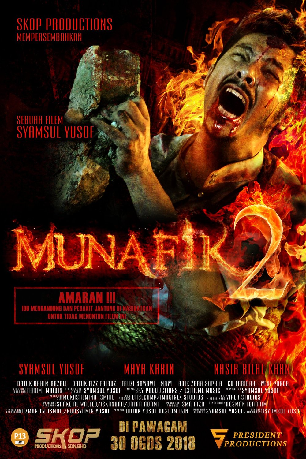 L'affiche originale du film Munafik 2 en Malais