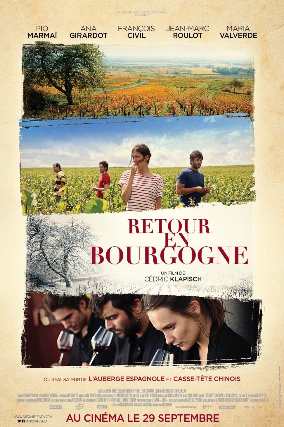 L'affiche du film Retour en Bourgogne