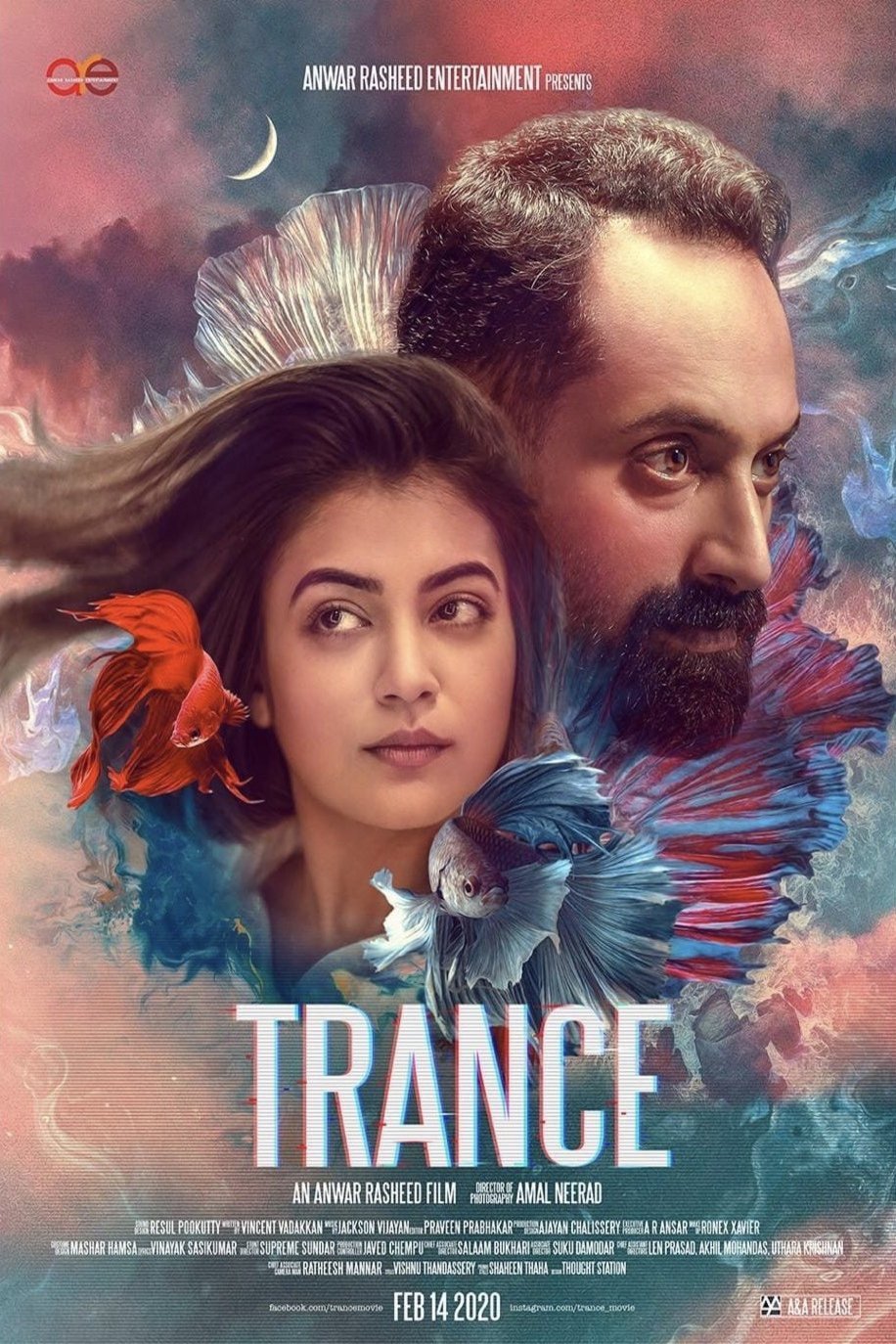 Malayalam poster of the movie Trance