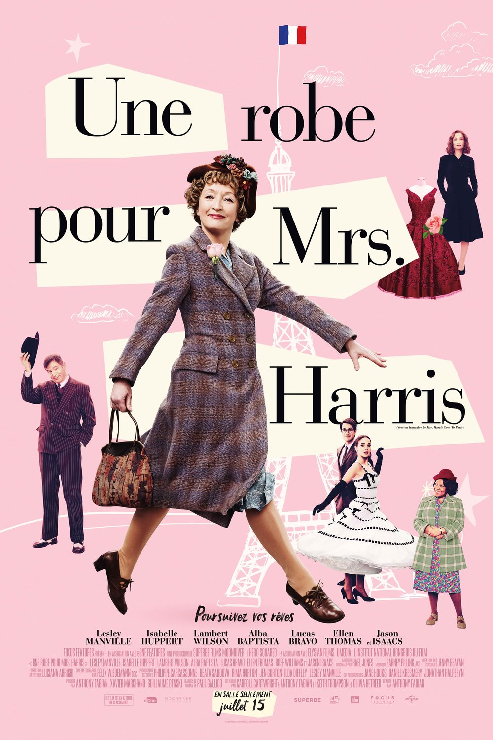 L'affiche du film Une robe pour Mrs. Harris [2022]