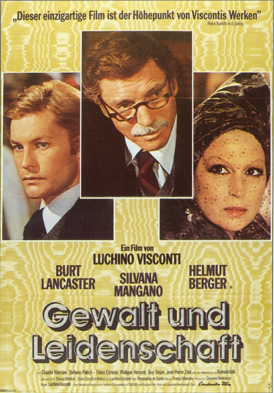 L'affiche originale du film Gruppo di famiglia in un interno en italien