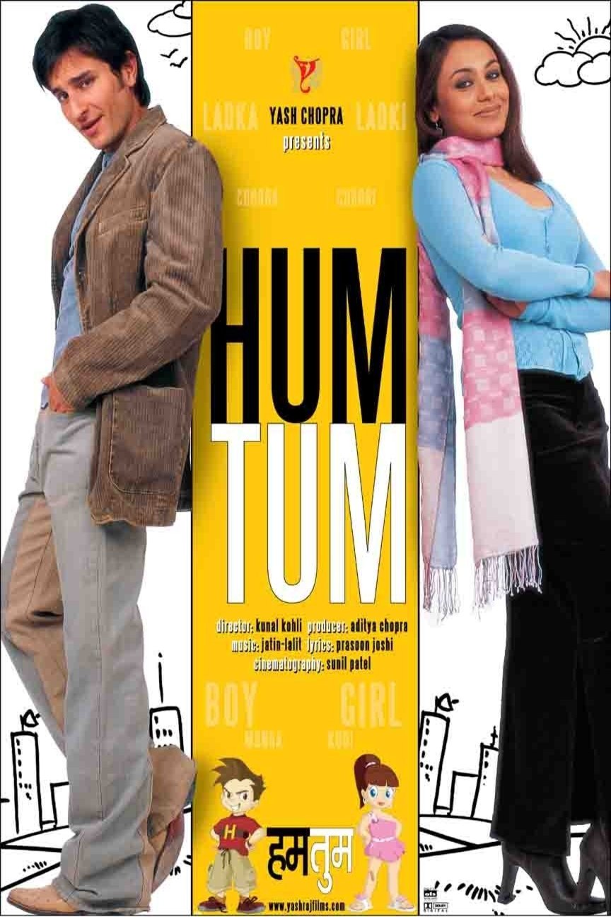 L'affiche originale du film Hum Tum en Hindi