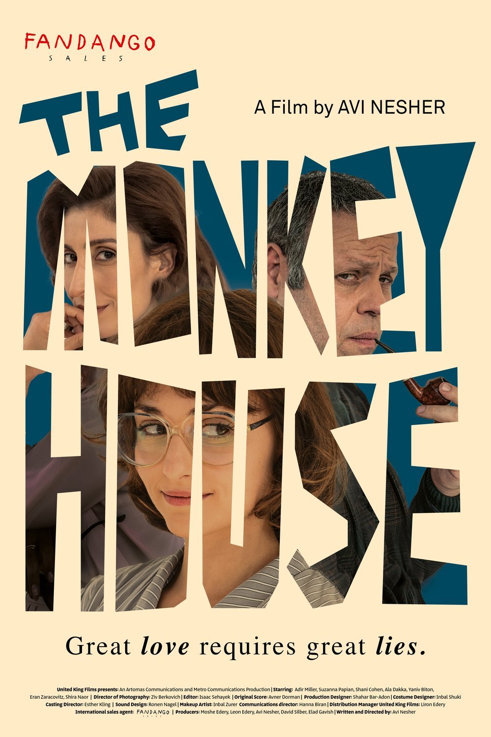 Hebrew poster of the movie The Monkey House
